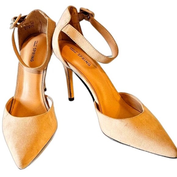 Call It Spring Shoes - Call It Spring Tan Nude Heeled Sandals Dress Shoes 9